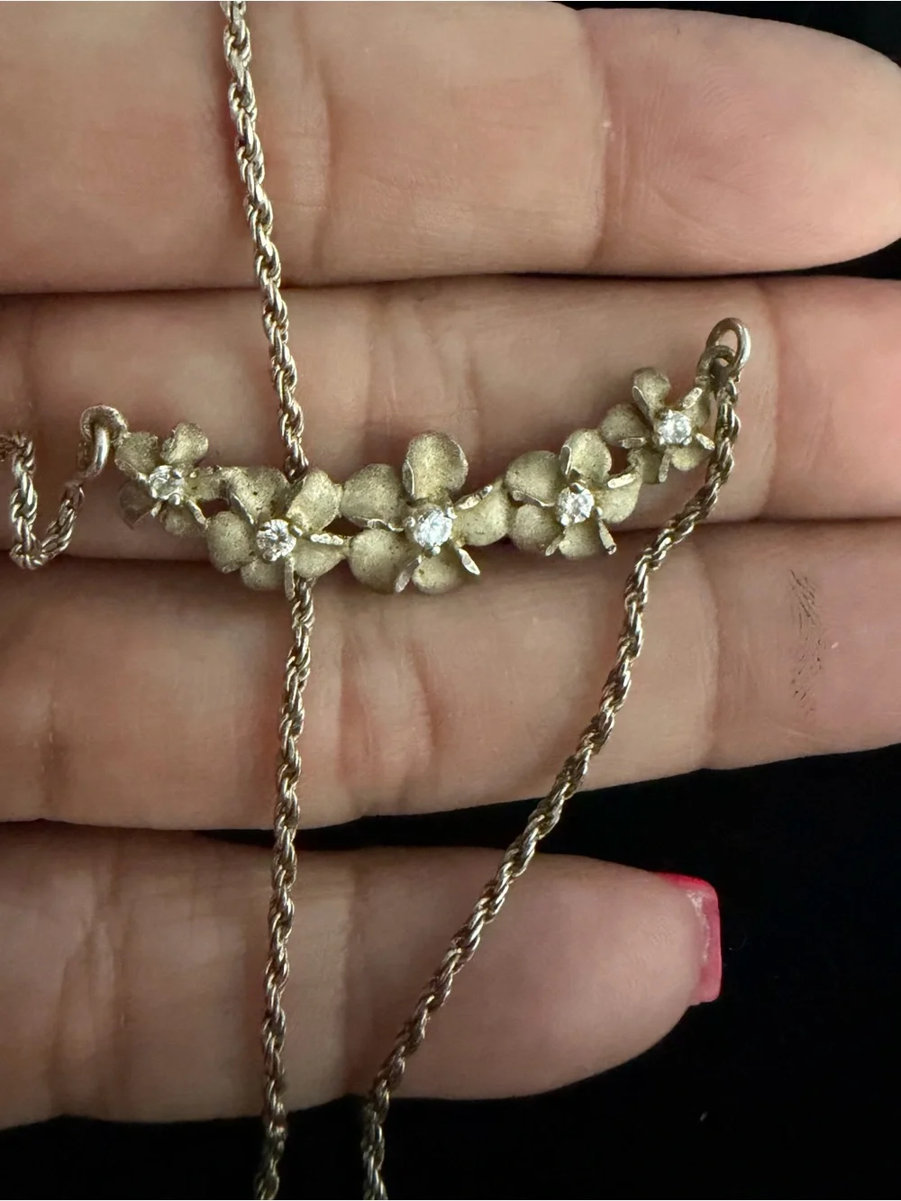 925 Sterling silver orchid flower bar necklace